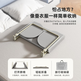 AOTGSSE 便携床围栏婴儿童床挡板宝宝防摔可折叠床护栏 1.2米岩石灰
