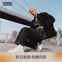 TOMMY JEANS女刺绣贴布宽松棒球领飞行员保暖铺棉外套16563 黑色BDS S