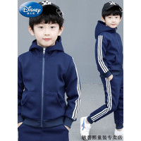 迪士尼(Disney)童装男童秋装套装儿童衣服男大童春秋季外套运动装小两件套男 藏青色两件套 110尺码4~5岁cm