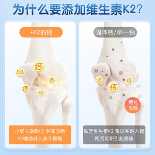 goodhealth好高钙片维生素d3复合矿物质k2柠檬酸钙儿童青少年生长素骨骼成长发育60粒