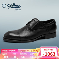 goldlion 金利来 男鞋德比鞋商务正装鞋时尚个性舒适皮鞋G521330304AAA黑色39