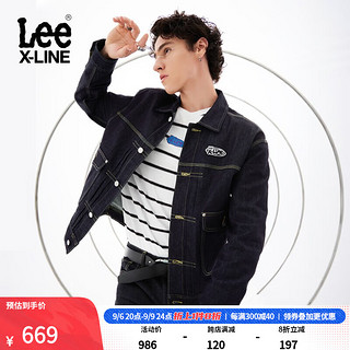 Lee XLINE23早秋舒适清水洗耐磨防污男牛仔外套LMT007074204 清水洗 S