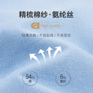 哈吉斯（HAZZYS）品牌童装哈吉斯男女童圆领衫夏季中大童纯色简约短袖T恤 凫蓝色 110cm