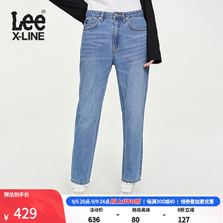 Lee XLINE23早秋411舒适锥形中蓝男友风女牛仔裤LWB10041110 中蓝色（裤长25） 26