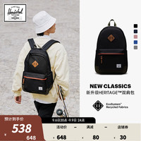 Herschel赫行新升级Heritage™双肩包校园风书包 经典黑色/常青藤绿/冷橘色 24升