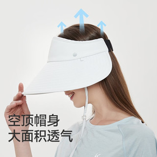 UV100防晒帽男女户外运动防紫外线遮阳大帽檐夏凉帽双面空顶帽23513 极简灰-遮蔽率99.00 % F