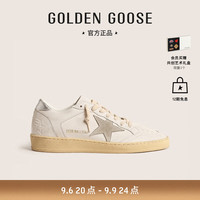 Golden Goose女鞋 Ball Star 复古脏脏鞋星星银尾白色休闲板鞋 白色 36码230mm