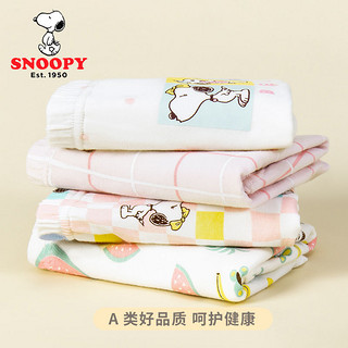 SNOOPY 史努比 儿童内裤女童纯棉平角小女孩四角全棉短裤中大童女宝宝100%不夹pp