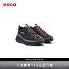 HUGO男士冬透明网面混合材质厚底运动鞋 006-黑色 EU:43