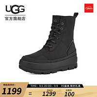 UGG男女同款舒适系带圆头马丁靴轮胎休闲靴 1143833 BLK | 黑色 42