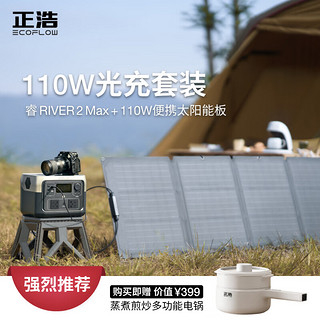 ECOFLOW 正浩EcoFlow 快充移动户外电源220V 500W自驾露营便携停电应急备用笔记本充电宝512Wh