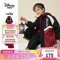 迪士尼（Disney）童装男童三合一外套秋冬儿童休闲洋气衣服中大童运动外出服 红底暗格米奇 140