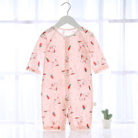 瑄妮薇婴儿连体衣夏季薄款新生儿哈衣爬服男女宝宝春秋睡衣服空调服夏装 兔子胡萝卜 66cm