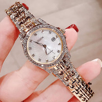 西铁城(CITIZEN)手表女光动能贝母盘玫瑰金镶钻女表EW1228-53D防水 主图款EW1228-53D