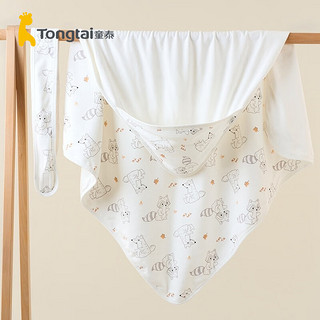 Tongtai 童泰 0-3个月初生婴儿抱被四季纯棉宝宝包被新生儿产房襁褓抱毯 灰色 80x80cm