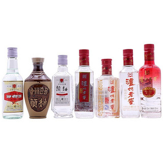 夜郎古 泸州 浓香型高度白酒 礼盒装收藏 52度 125mL 7瓶 60周年纪念装