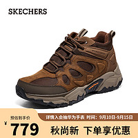 SKECHERS 斯凯奇 2023秋冬男子户外休闲靴拼接舒适中帮护踝耐磨运动鞋204633