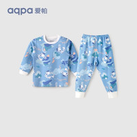 aqpa婴儿内衣套装纯棉衣服秋冬男女宝宝儿童秋衣秋裤(适合20℃左右) 幻彩世界 80cm