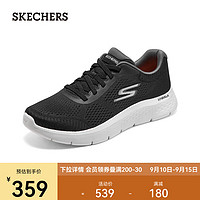 斯凯奇（Skechers）休闲运动健步鞋子男柔软舒适轻便回弹216486 黑色/灰色/BKGY 40