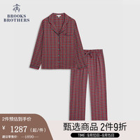 布克兄弟 Brooks Brothers BrooksBrothers）女士23格纹纯棉居家睡衣套装 6001-多色 M