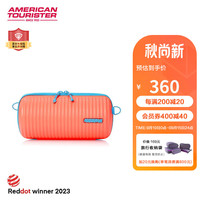 美旅 箱包潮流时尚迷你可爱鼓鼓型 斜跨包QV1 玫红/蓝