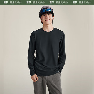 Beneunder 蕉下 长袖t恤男打底衫秋季保暖高弹吸湿速干 周杰伦同款 EL15423黑XXL