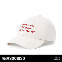 太平鸟太平鸟女装时髦字母棒球帽A3YAD3302 米白 均码