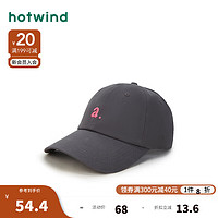 热风素颜帽丨秋季女士经典字母棒球帽鸭舌帽子 09灰色 F