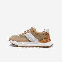 Bata 拔佳 老爹鞋女商场厚底增高运动休闲百搭单鞋VQV06CM3 杏色 39