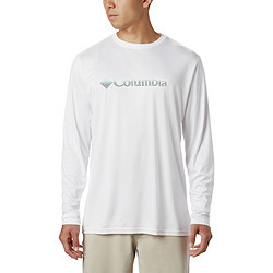 Columbia 哥伦比亚 男士秋季新款 户外舒适棉质印花LOGO休闲长袖圆领T恤 美版偏大