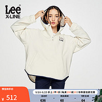 Lee XLINE舒适版白色连帽抓绒卫衣女LWT007191100 白色 L