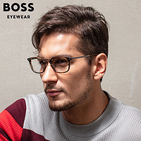 雨果博斯（HUGO BOSS）男士眼镜架潮流时尚商务全框板材眼镜男士1057 KB7