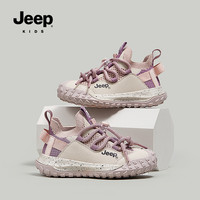 jeep女童鞋子春秋款网面运动鞋2023中大童跑步童鞋儿童老爹鞋