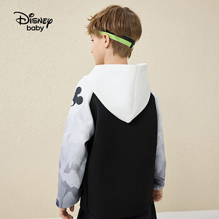 迪士尼（Disney）童装儿童男童长袖外套太空棉透气保暖潮上衣DB331IE13黑120