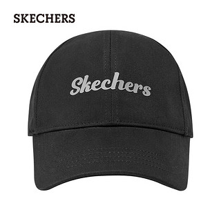 斯凯奇（Skechers）缤纷休闲系列多色简约鸭舌帽女运动棒球帽男帽子L123U051 碳黑/0018 均码