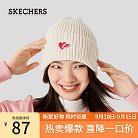 斯凯奇（Skechers）缤纷休闲系列针织帽L422U170 米白色/00PS 均码