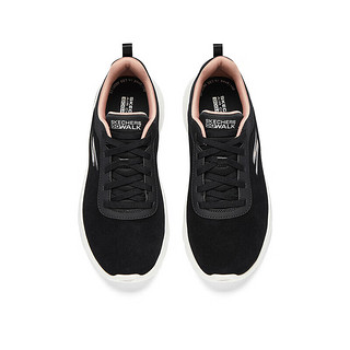 斯凯奇（Skechers）夏季女鞋跑步鞋轻量缓震舒适健步鞋896168 黑色/浅粉色BKLP 36.5 