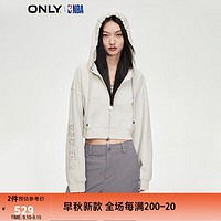 ONLYNBA联名款短款长袖开衫连帽卫衣女|12339R011 E10 海带 155/76A/XS