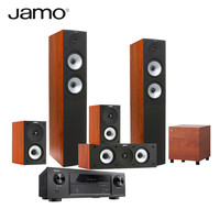 尊宝(Jamo)S527音箱+天龙X540 家庭影院 5.1声道电视组合音响 AV功放机 家用客厅落地影院套装