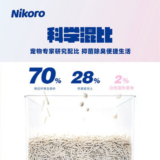 妮可露 Nikoro白月光珍珠混合猫砂豆腐膨润土猫砂强效除臭低尘可冲厕 “白月光”猫砂2.5kg*1袋