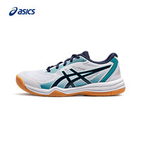 ASICS 亚瑟士 童鞋舒适网面透气儿童室内运动鞋 UPCOURT 5 GS 白色/蓝色 33.5