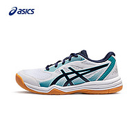 ASICS 亚瑟士 童鞋舒适网面透气儿童室内运动鞋 UPCOURT 5 GS 白色/蓝色 33.5