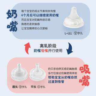 Pigeon 贝亲 奶嘴 宽口径硅胶奶嘴 吸嘴1只装（6月以上）
