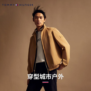 TOMMY HILFIGER男防泼水休闲通勤都市立领外套35251 卡其色GW8 XXL