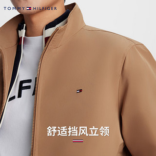 TOMMY HILFIGER男防泼水休闲通勤都市立领外套35251 卡其色GW8 XXL