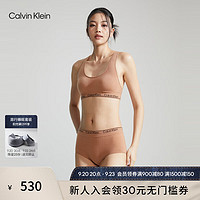 Calvin Klein内衣女轻运动美背文胸QF7691AD BO8-岩石棕 S