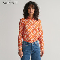 GANT甘特冬女士字母印花时尚长袖衬衫4300292 860 34