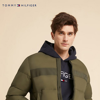 TOMMY HILFIGER男都市商务棒球领飞行员合身铺棉夹克外套02540 军绿色RBN XS