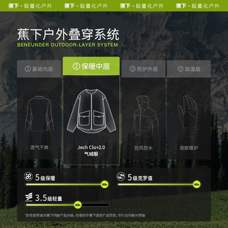 Beneunder 蕉下 气绒外套女CL18523棉服轻量内胆保暖面包服宽松短棉袄丁香紫L