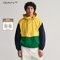 GANT甘特时尚撞色宽松连帽夹克外套|7006329 727羊皮纸黄色 S